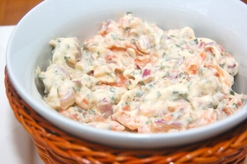 Salade van gerookte zalm