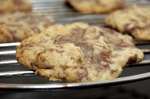 Kokoskoekjes met chocola en walnoten