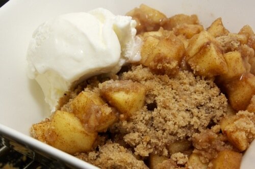 Herfstcrumble met appel